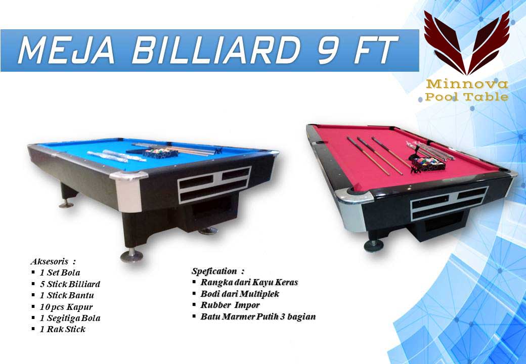 Meja Billiard Minnova 9 ft New Edition