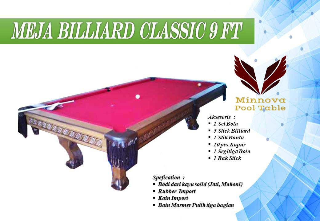 Meja Billiard Minnova Classic Ukir dan Non Ukir